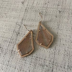 Kendra Scott Alex rose gold drop earrings
